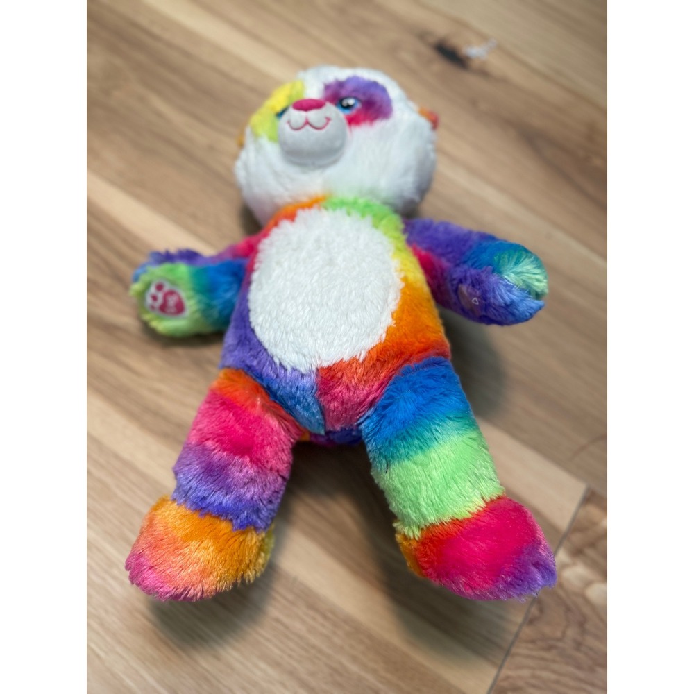 Build A Bear Rainbow Friends Plush Bear 16in Multicolor Striped 2014 VoiceBox